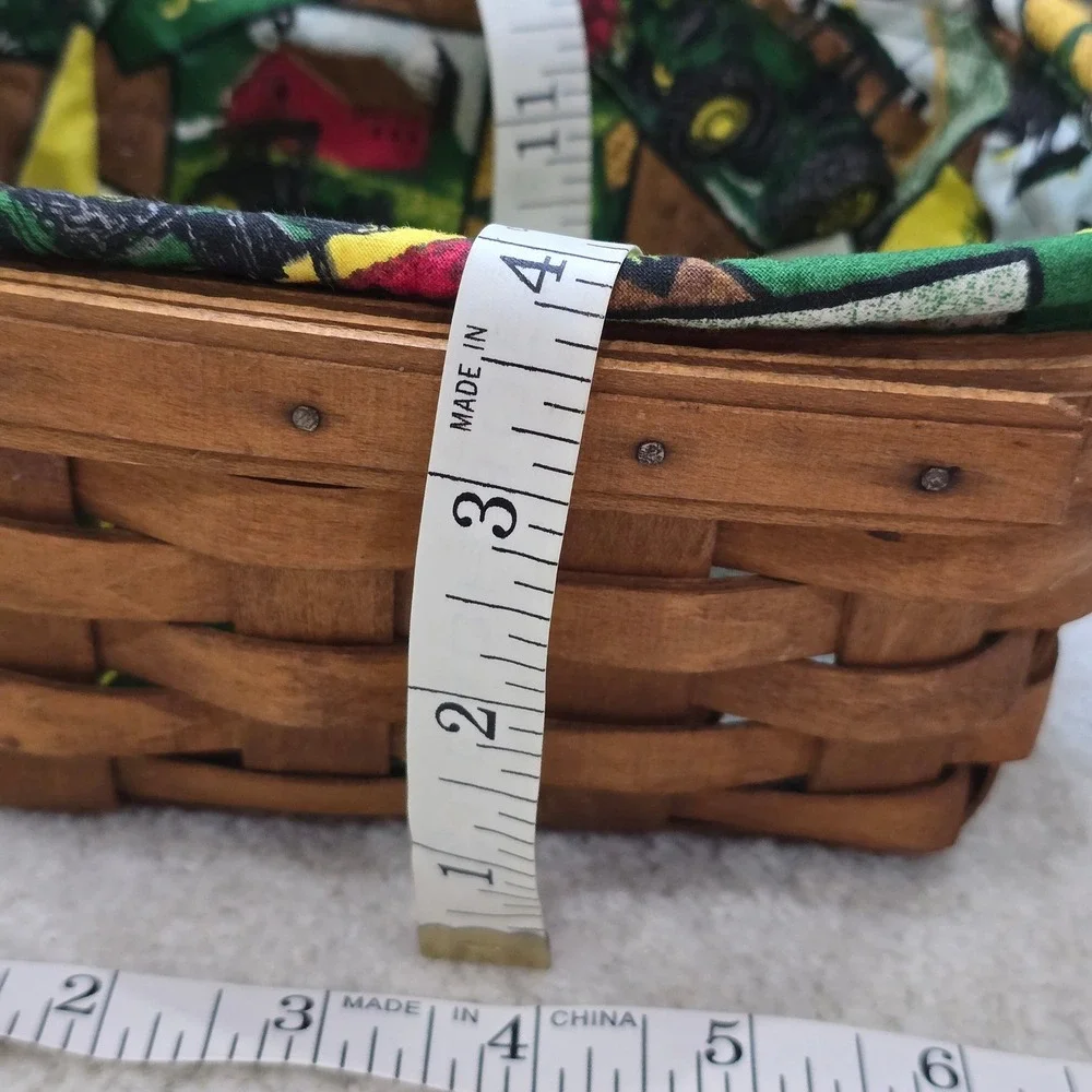 Vintage Longaberger‎ Handwoven Basket John Deere Liner 2002 Dresden Ohio USA